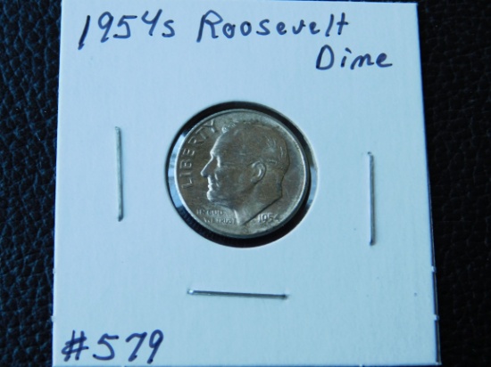 1954S ROOSEVELT DIME BU