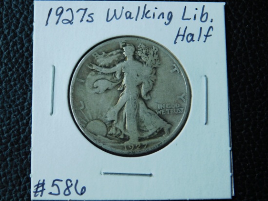 1927S WALKING LIBERTY HALF VG