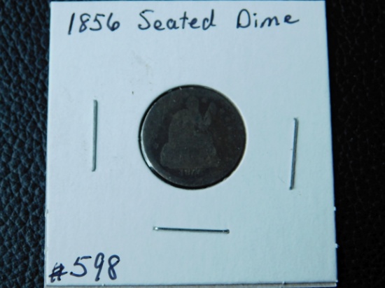 1856 SEATED DIME AG