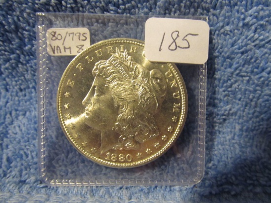 1880S MORGAN DOLLAR VAM-8 (SHARP) BU