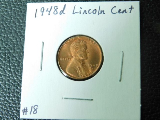 1948D LINCOLN CENT BU