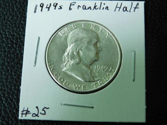 1949S FRANKLIN HALF (A KEY DATE) AU