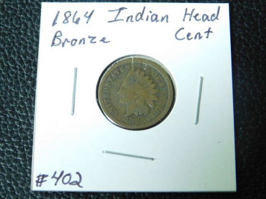 1864 BRONZE INDIAN HEAD CENT G