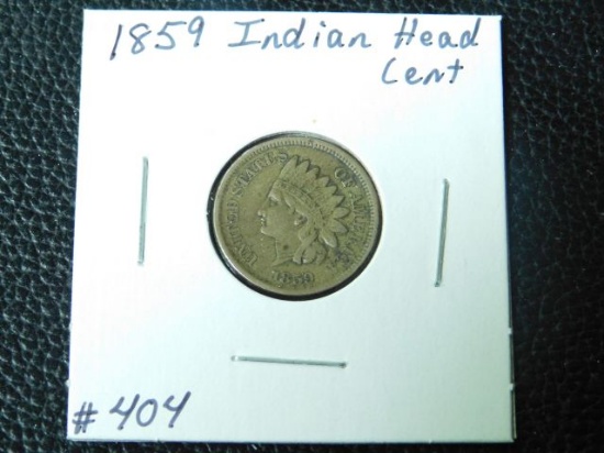 1859 INDIAN HEAD CENT (FIRST YEAR) VF+