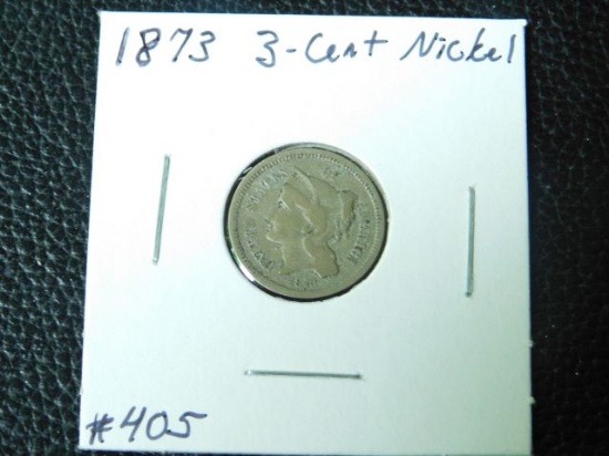 1873 3-CENT NICKEL VF