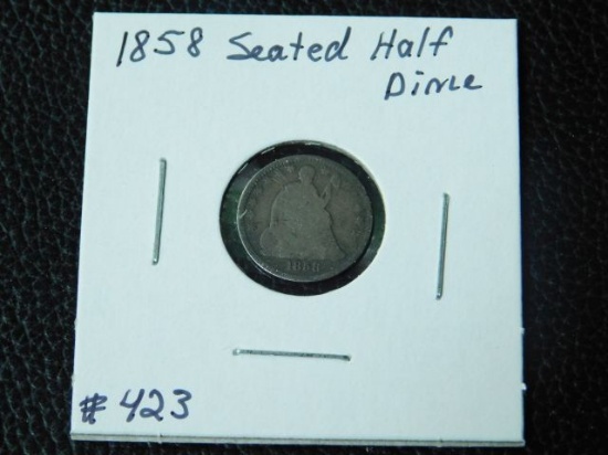 1858 SEATED HALF DIME G