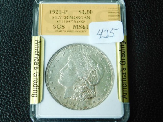 1921 MORGAN DOLLAR SGS UNC