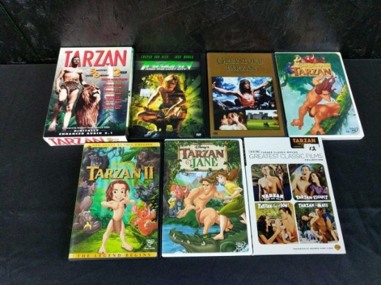 7 different Tarzan dvd movies