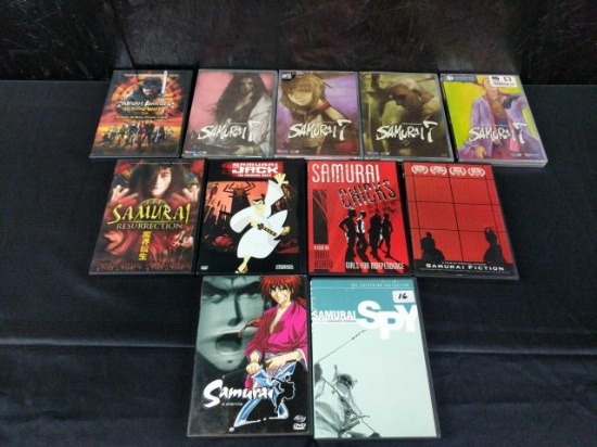 11 different Samurai DVDs
