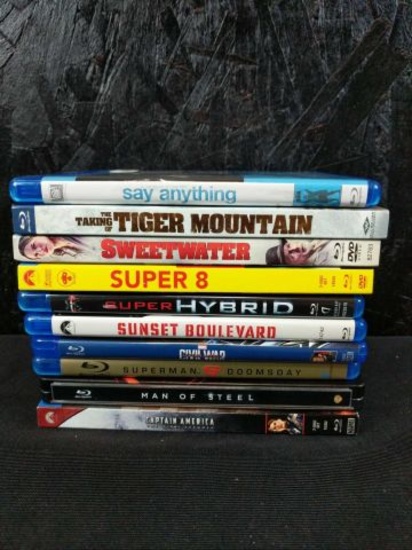 10 used Blu-ray DVDs