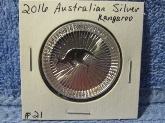 2016 AUSTRALIAN SILVER KANGAROO BU