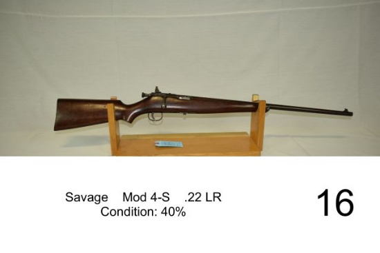 Savage    Mod 4-S    .22 LR    Condition: 40%