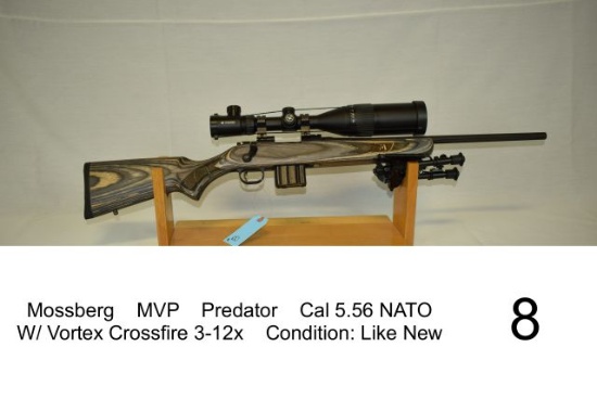 Mossberg    MVP    Predator    Cal 5.56 NATO    W/ Vortex Crossfire 3-12x