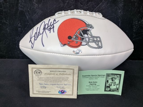 Bob Golic Signed Cleveland Browns Football