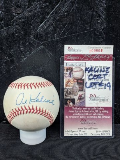 Al Kaline Single Signed OAL Baseball JSA