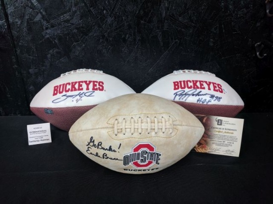 Ohio State Buckeyes Signed Football Lot of 3