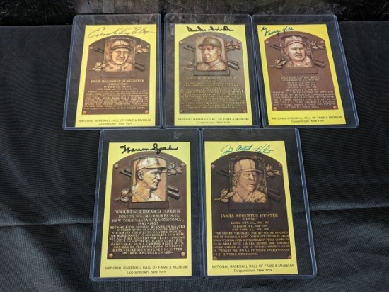 Hall of Fame Plaque Postcards Signed Lot of 5