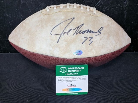 Joe Thomas Signed Cleveland Browns Football SGC