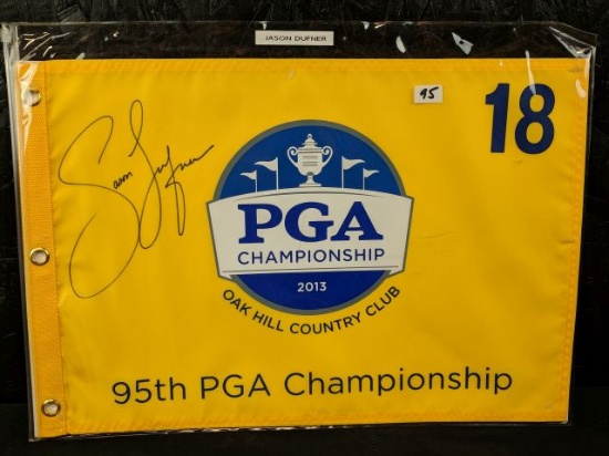 Jason Dufner Autographed 2013 Oak Hill Country Club Flag