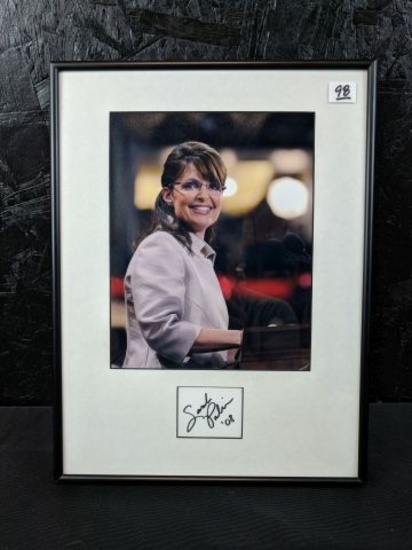 Sarah Palin Framed Auto Display