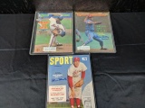 Autographed Sports Magazines Lot of 3 w/HOFers
