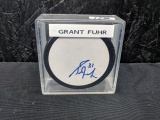 Grant Fuhr Autographed Hockey Puck