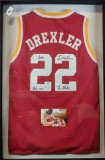Clyde Drexler Signed Houston Rockets Jersey - PSA/DNA