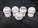 Lot of 5 Signed Golf Balls JSA