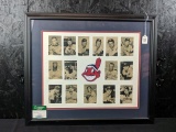 1954 Cleveland Indians Signed Framed Display SGC