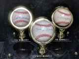 Mickey Mantle, Ted Williams, Joe DiMaggio Autographed Baseballs