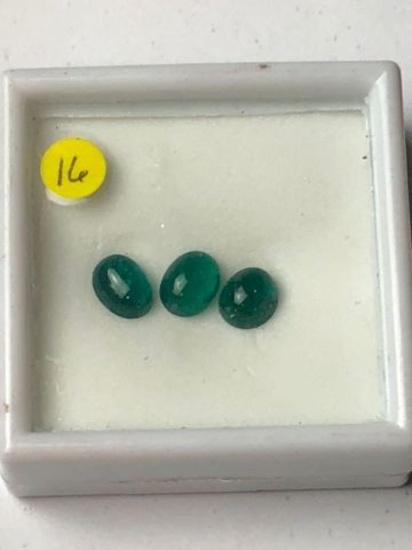 Emerald medium to deep green-2.77 total carat weight