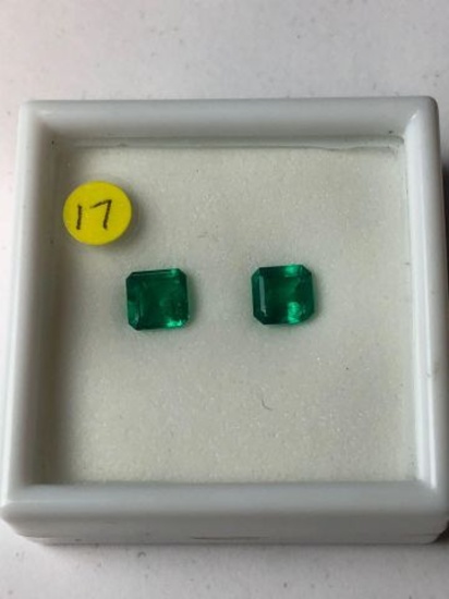 Emerald medium green - 1.54 total carat weight