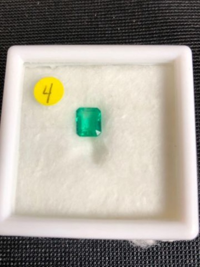 Emerald light to medium green - .86 carat