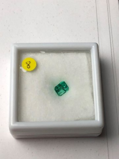 Emerald medium green-.87 carat