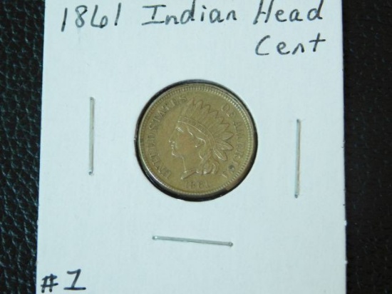 1861 INDIAN HEAD CENT (TOUGH GRADE) BU