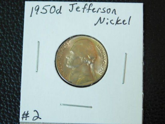 1950D JEFFERSON NICKEL (KEY DATE) BU