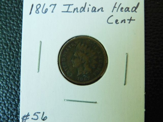 1867 INDIAN HEAD CENT (A SEMI KEY)