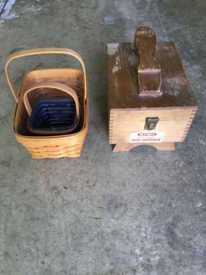 Longaberger Baskets & Shoe Groomer Box