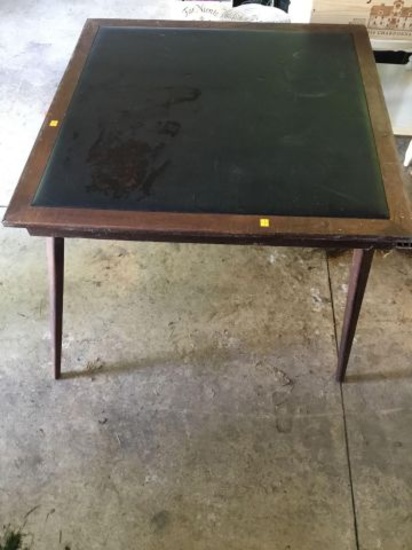 2 Leather Top Tables & 12 Chairs