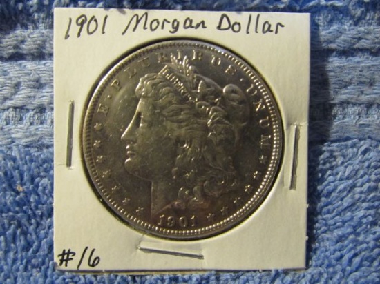1901 MORGAN DOLLAR AU