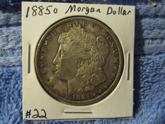 1885O MORGAN DOLLAR (NICE ORIGINAL TONING) BU