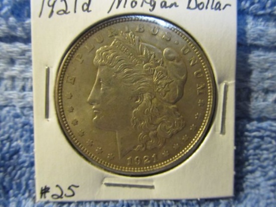 1921D MORGAN DOLLAR UNC