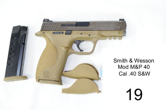 Smith & Wesson    Mod M&P 40    Cal .40 S&W