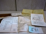 LOT OF BLUE PRINTS FOR MODEL ENGINES CLOCK ETC.