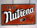 NUTRENA FEED SIGN S.S.T. SELF FRAMED 3' X5' GOOD GRAPICS WITH ROOSTER FEW SCRATCHES OVERALL GOOD CON