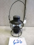 ADALAKE R.R. LANTERN WITH SHORT CLEAR ADALAKE EMBOSSED GLOBE