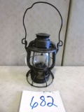 P. & L. E.R.R. LANTERN WITH EMBOSSED U.S. GLOBE