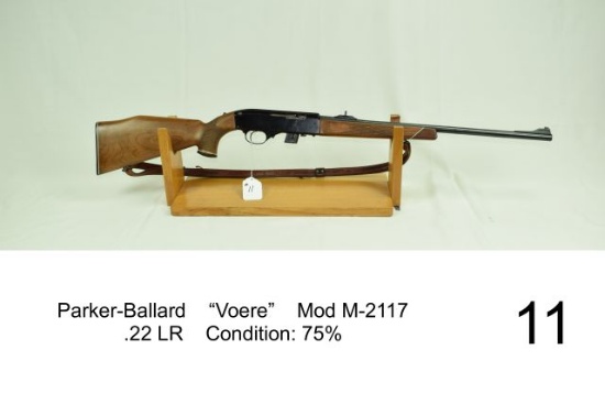 Parker-Ballard    “Voere”    Mod M-2117    Cal .22 LR    Condition: 75%