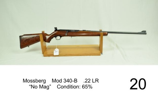 Mossberg    Mod 340-B   Cal .22 LR      Condition: 65%