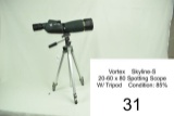 Vortex Skyline-S    20-60 x 80    Spotting Scope    W/ Tripod    Condition: 85%